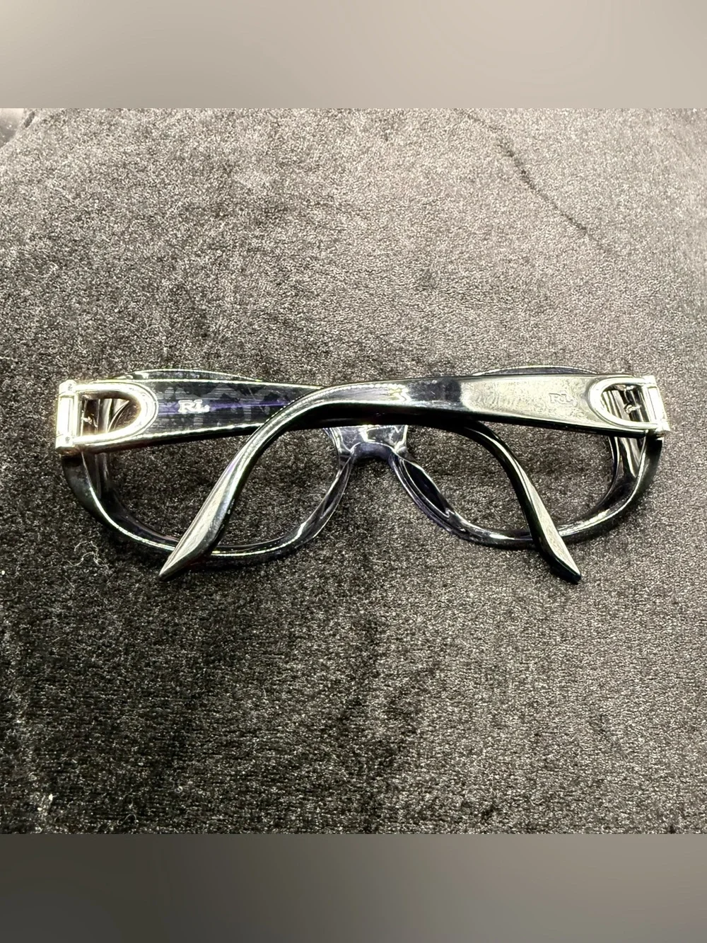 Ralph Lauren Translucent Gray Round Decorative Glasses Accent